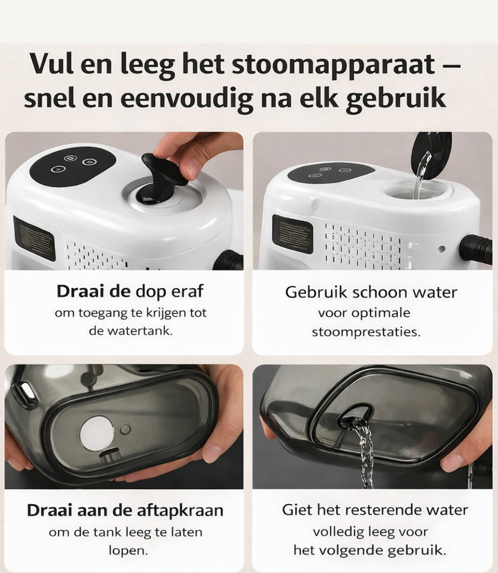 KvikkSteam™ Krachtige Stoomreiniger