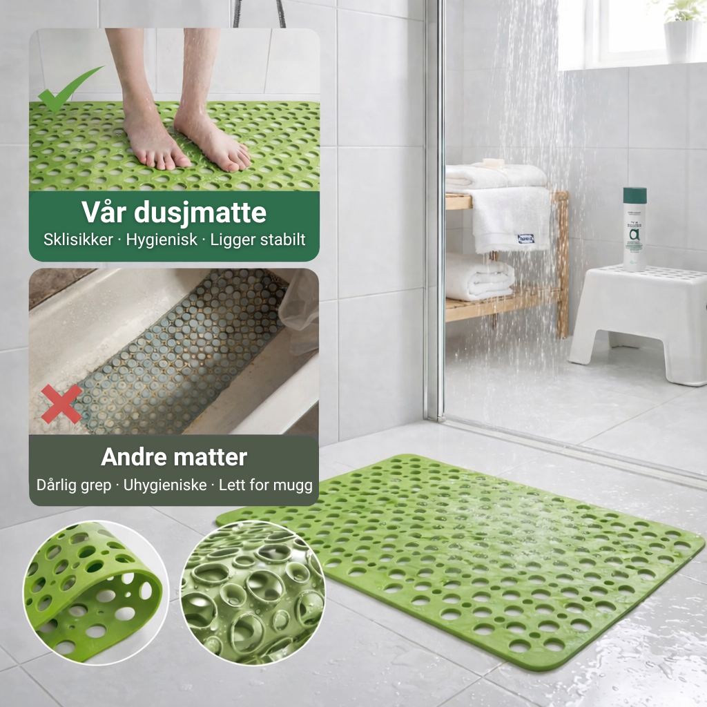 BeyondSikker™ – Sklisikker matte for tryggere dusj